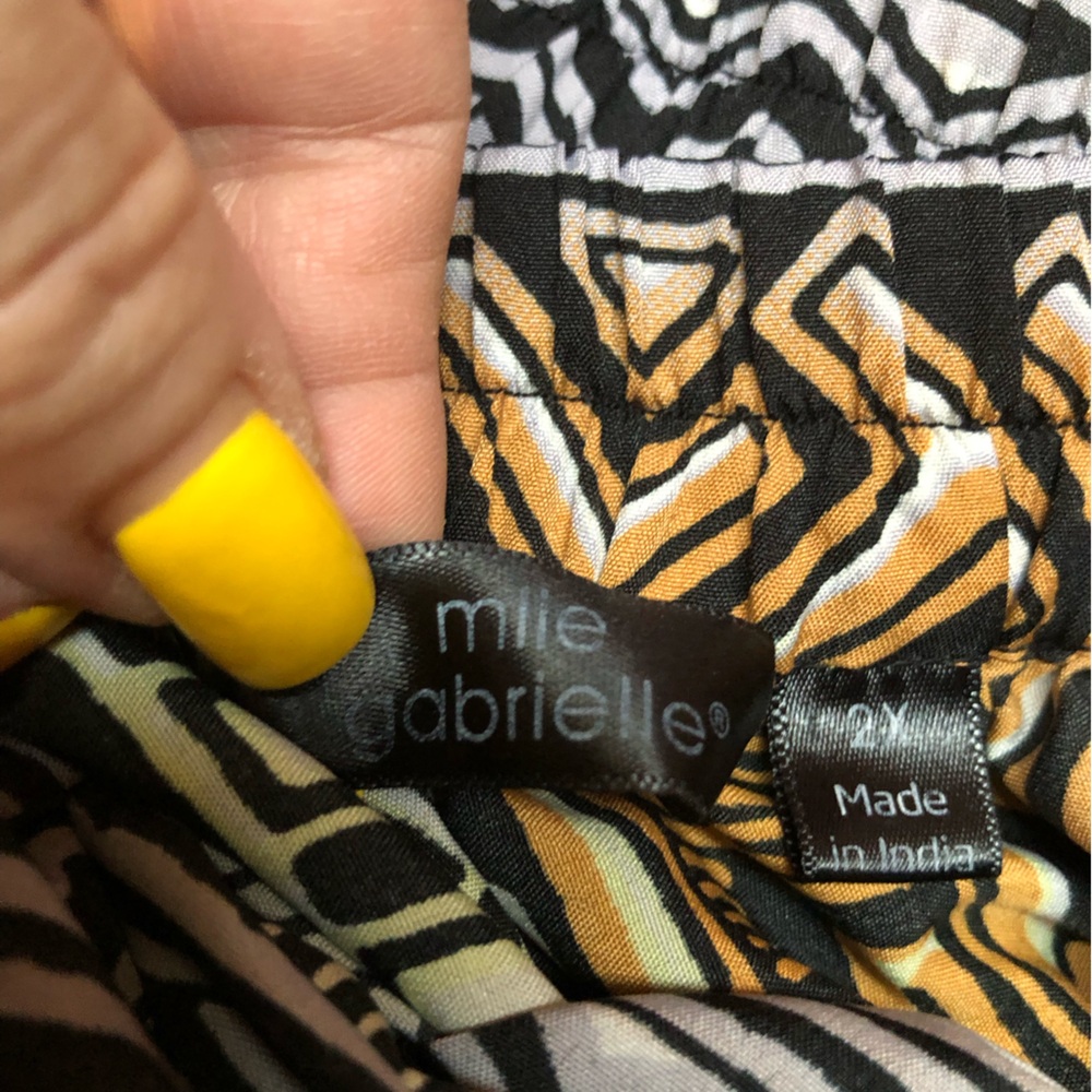 Mlle Gabrielle Multicolor Geometric A-Line Skirt - Picture 6 of 10